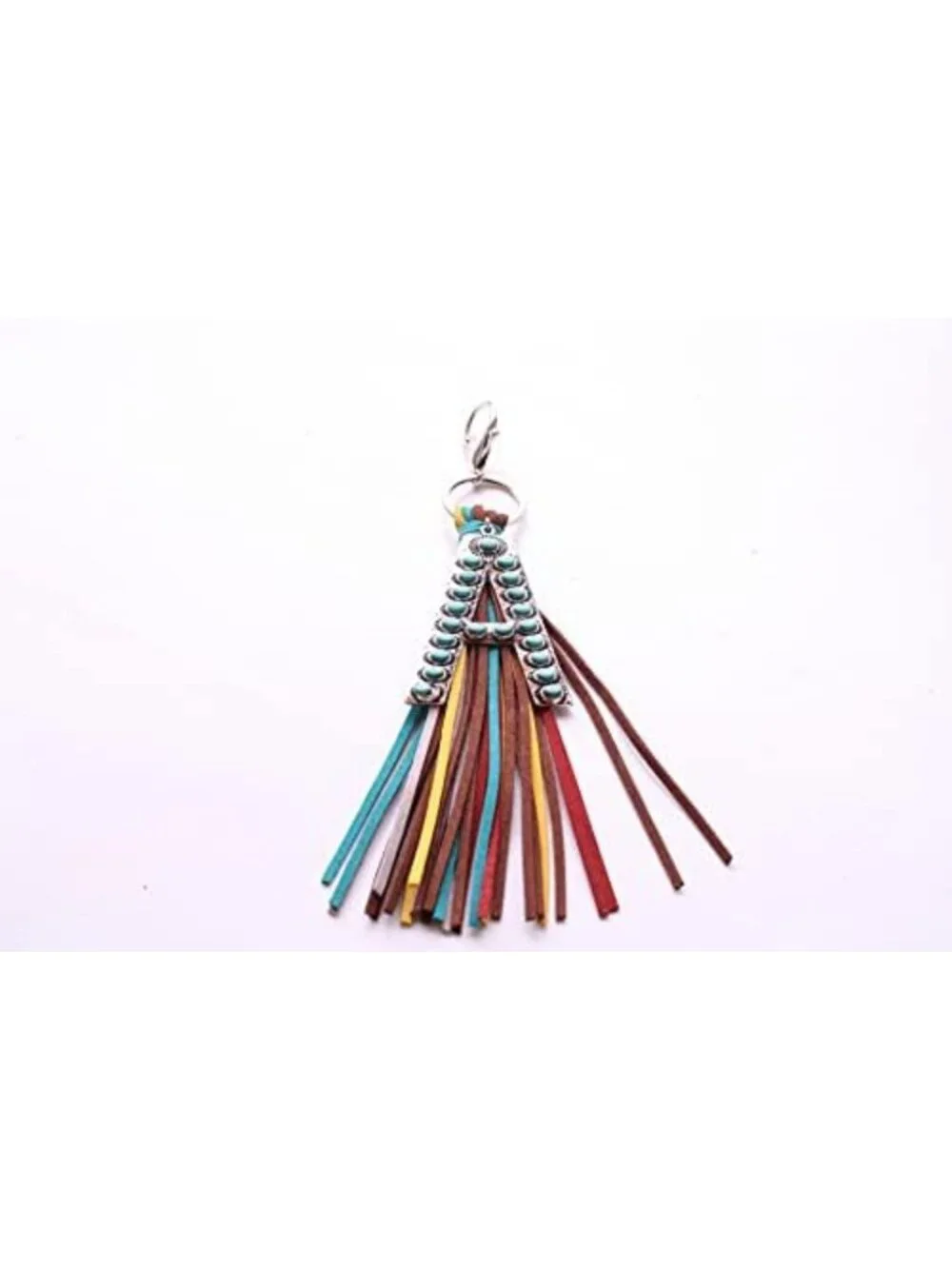 Personalized Initial Key Chain A-Z | Leather Tassel Handbag Charm & Snap Hook